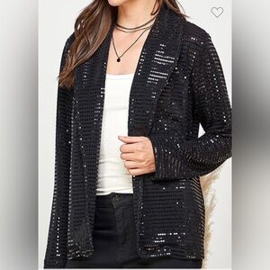 Black Sequin Blazer